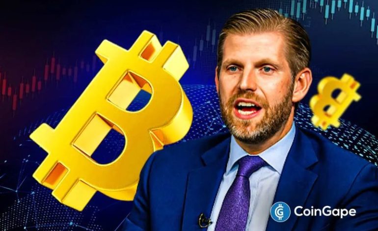  Eric Trump Says Now Is a Great Time to Buy Bitcoin Amid Crypto Crash