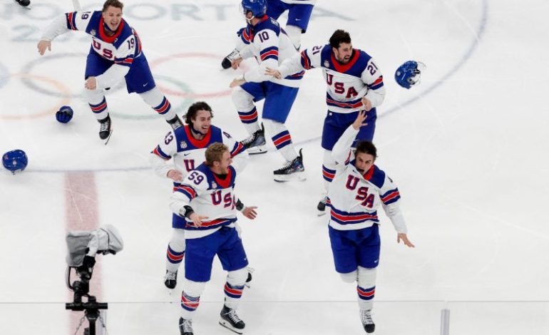 USA men’s hockey victory caps … the best Winter Olympics ever